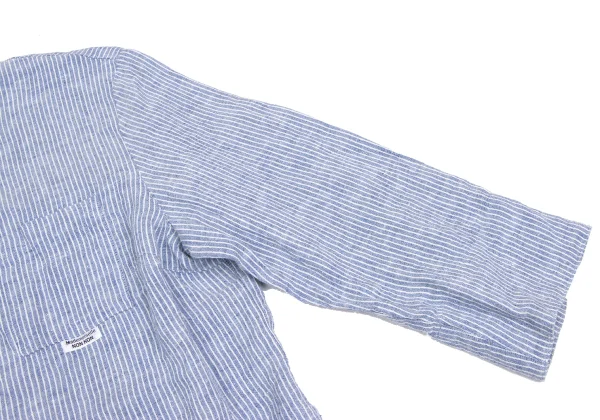 Mademoiselle NON NON Linen 3/4 Sleeve Striped Shirt K-173429_007