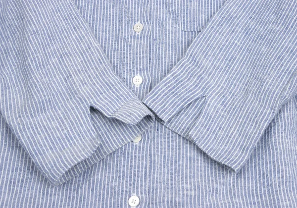 Mademoiselle NON NON Linen 3/4 Sleeve Striped Shirt K-173429_008