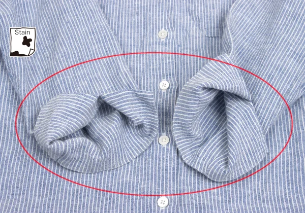 Mademoiselle NON NON Linen 3/4 Sleeve Striped Shirt K-173429_009