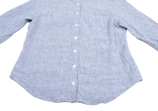 Mademoiselle NON NON Linen 3/4 Sleeve Striped Shirt K-173429_010
