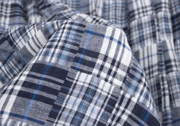 Mademoiselle NON NON Cotton Linen Patchwork Check Skirt K-173431_011