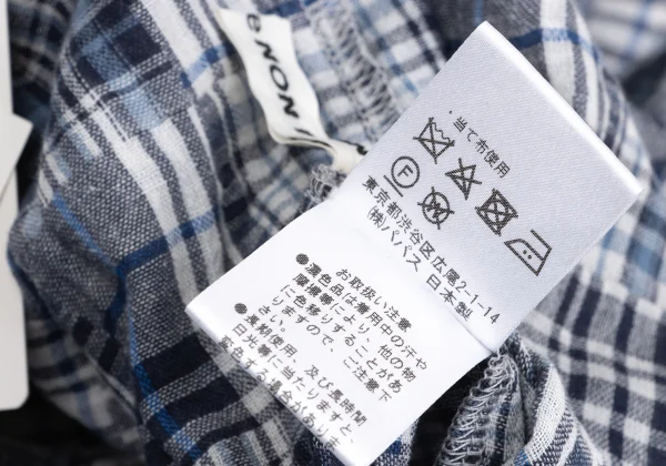 Mademoiselle NON NON Cotton Linen Patchwork Check Skirt K-173431_014