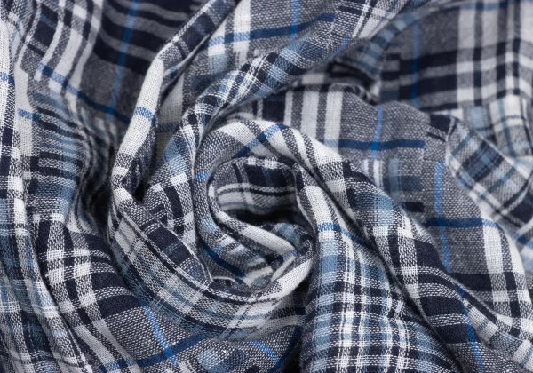 Mademoiselle NON NON Cotton Linen Patchwork Check Shirt & Skirt K-173432_019