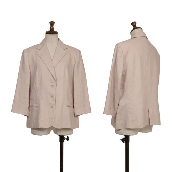 Mademoiselle NON NON Linen 3B Jacket Pink 40L K-173434_001