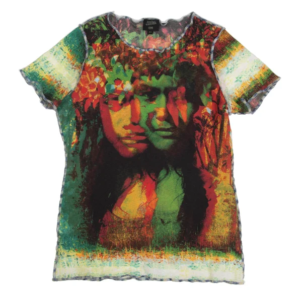 Jean Paul GAULTIER FEMME Psychedelic Hula Girl Print T Shirt K-173438_002