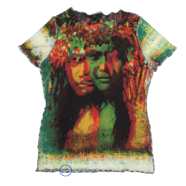 Jean Paul GAULTIER FEMME Psychedelic Hula Girl Print T Shirt K-173438_010