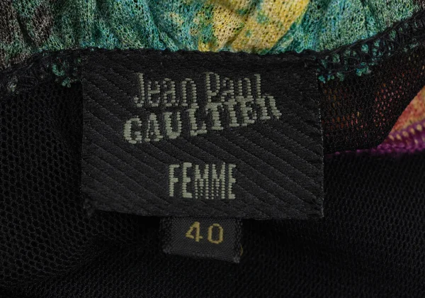 Jean Paul GAULTIER FEMME Mesh Frill Switching Cardigan K-173440_014