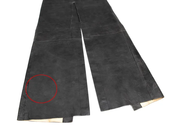 Jean Paul GAULTIER FEMME Crackle Processing Lamb Leather Skirt K-173449_009