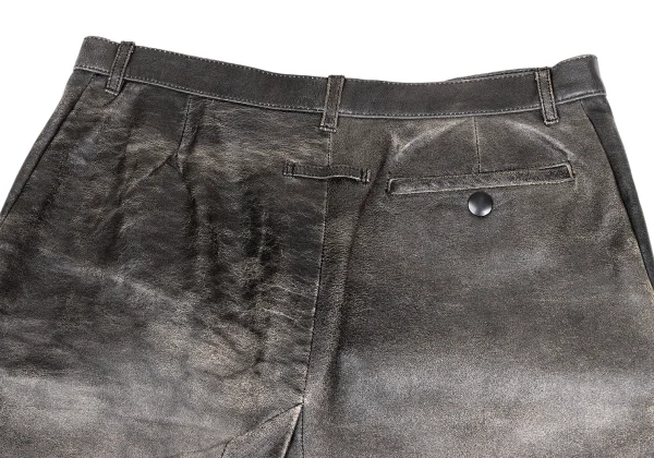 Jean Paul GAULTIER FEMME Crackle Processing Lamb Leather Skirt K-173449_015