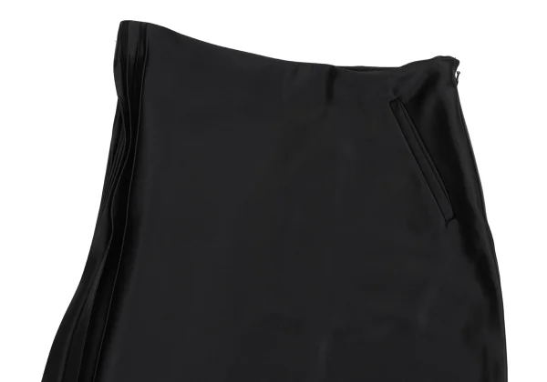 Jean Paul GAULTIER FEMME Satin Pleated Switching Skirt K-173451_003