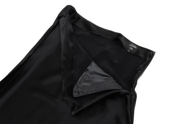 Jean Paul GAULTIER FEMME Satin Pleated Switching Skirt K-173451_005