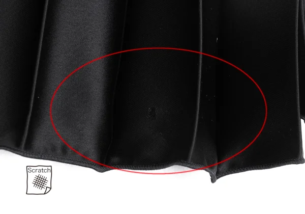 Jean Paul GAULTIER FEMME Satin Pleated Switching Skirt K-173451_012