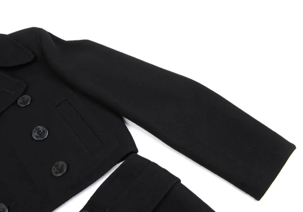 Jean Paul GAULTIER FEMME Wool Blend Detachable Hem Coat K-173452_007