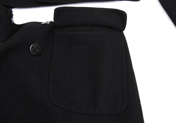 Jean Paul GAULTIER FEMME Wool Blend Detachable Hem Coat K-173452_013