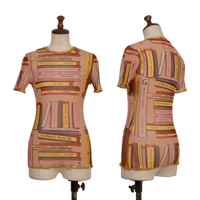 JPG by GAULTIER Book Print Mesh T Shirt