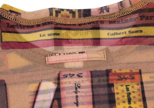 JPG by GAULTIER Book Print Mesh T Shirt K-173456_015