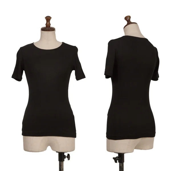 Y's Cotton Stretch T Shirt Black 3 K-173459_001