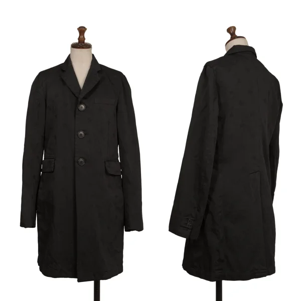 BLACK COMME des GARCONS Poly Star Jacquard Long Jacket Black S K-173460_001