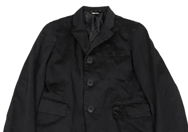 BLACK COMME des GARCONS Poly Star Jacquard Long Jacket K-173460_003