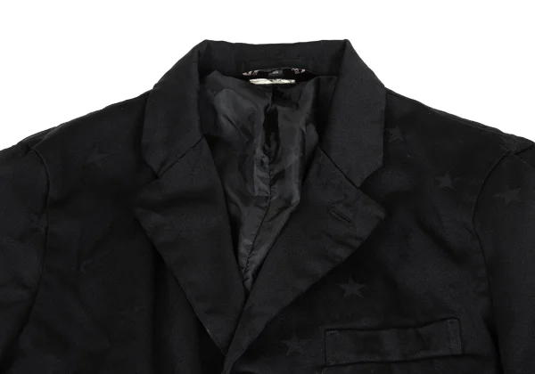 BLACK COMME des GARCONS Poly Star Jacquard Long Jacket K-173460_004