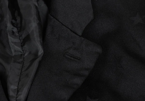 BLACK COMME des GARCONS Poly Star Jacquard Long Jacket K-173460_005