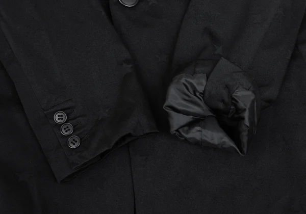 BLACK COMME des GARCONS Poly Star Jacquard Long Jacket K-173460_010