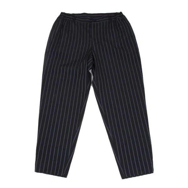 COMME des GARCONS HOMME DEUX Poly Stripe Tapered Pants Black,Navy L K-173466_001