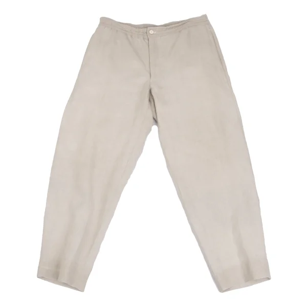 COMME des GARCONS HOMME DEUX Linen Tapered Pants Beige M K-173468_001