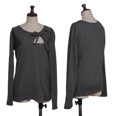 robe de chambre COMME des GARCONS Ribbon Detail Wool Knit Top