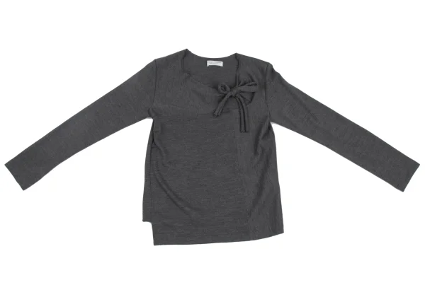 robe de chambre COMME des GARCONS Ribbon Detail Wool Knit Top K-173470_002