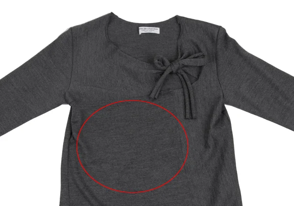 robe de chambre COMME des GARCONS Ribbon Detail Wool Knit Top K-173470_003