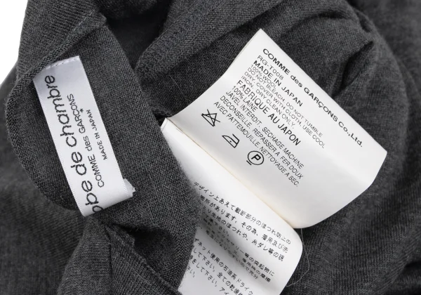 robe de chambre COMME des GARCONS Ribbon Detail Wool Knit Top K-173470_016