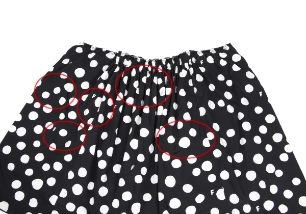 BLACK COMME des GARCONS Dot Printed Cutting Skirt K-173472_003