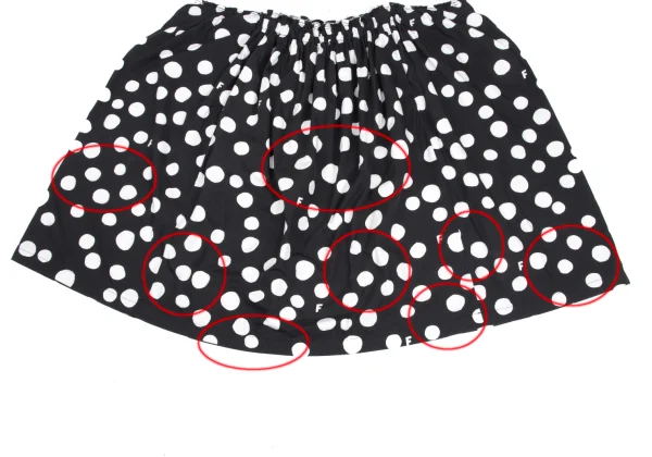 BLACK COMME des GARCONS Dot Printed Cutting Skirt K-173472_008