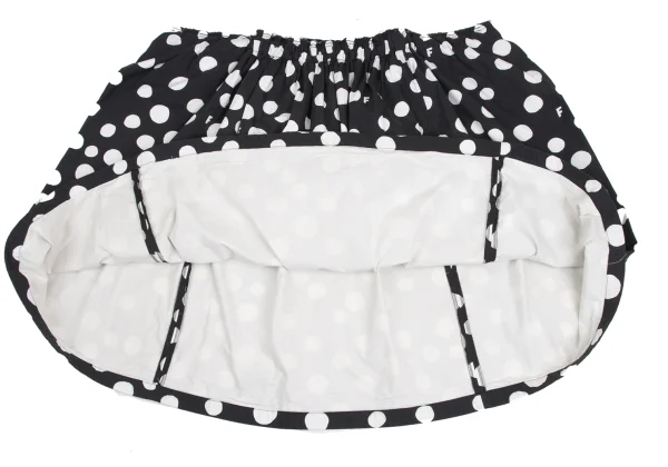 BLACK COMME des GARCONS Dot Printed Cutting Skirt K-173472_011