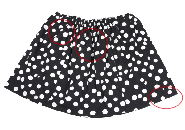 BLACK COMME des GARCONS Dot Printed Cutting Skirt K-173472_013