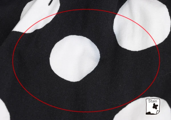 BLACK COMME des GARCONS Dot Printed Cutting Skirt K-173472_014