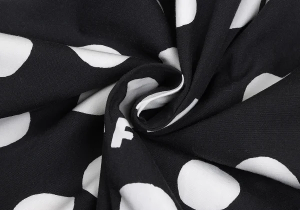 BLACK COMME des GARCONS Dot Printed Cutting Skirt K-173472_017