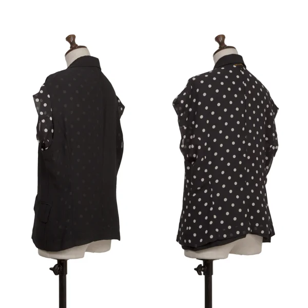 COMME des GARCONS Chiffon Dot French Sleeve Reversible Jacket K-173473_002