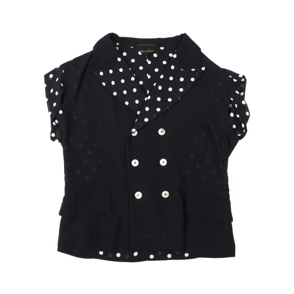 COMME des GARCONS Chiffon Dot French Sleeve Reversible Jacket K-173473_003