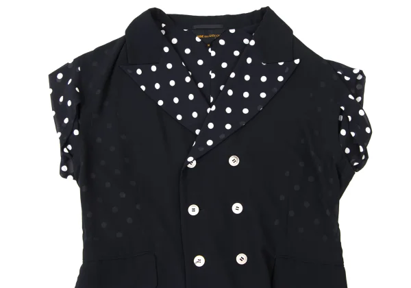 COMME des GARCONS Chiffon Dot French Sleeve Reversible Jacket K-173473_004