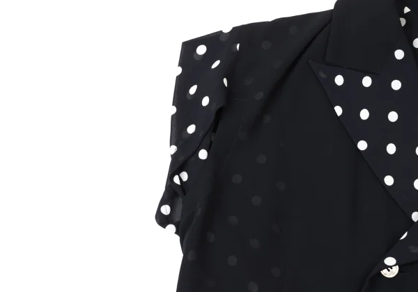 COMME des GARCONS Chiffon Dot French Sleeve Reversible Jacket K-173473_006
