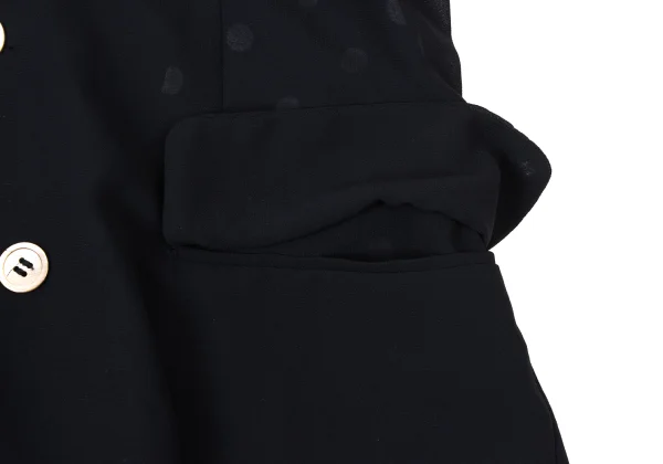 COMME des GARCONS Chiffon Dot French Sleeve Reversible Jacket K-173473_009