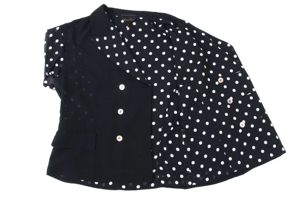 COMME des GARCONS Chiffon Dot French Sleeve Reversible Jacket K-173473_010
