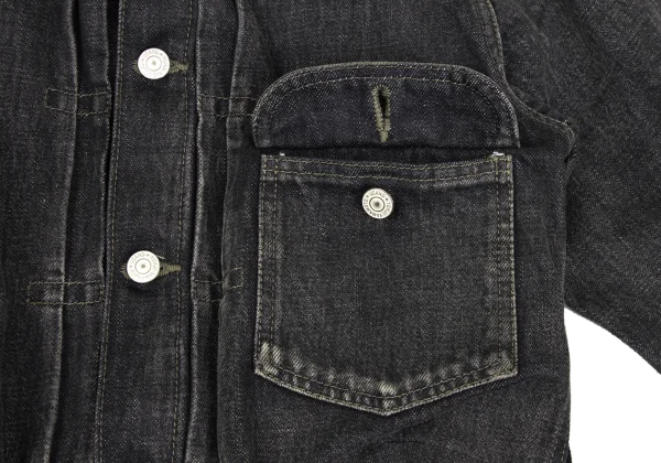 Yohji Yamamoto FEMME Knit Docking Spotted Horse Denim Jacket  K-173474_006