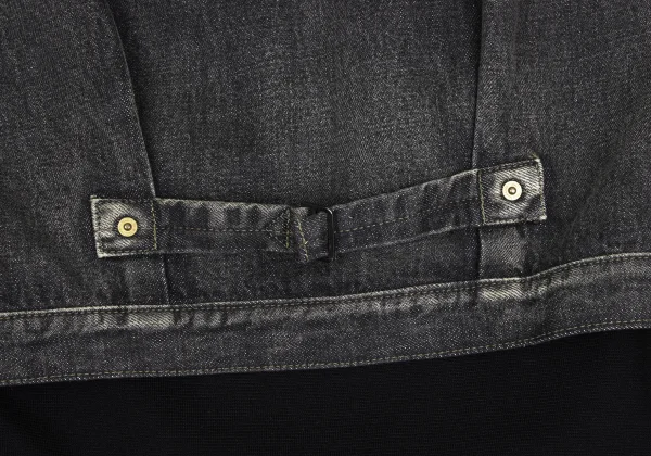 Yohji Yamamoto FEMME Knit Docking Spotted Horse Denim Jacket  K-173474_016