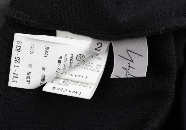 Yohji Yamamoto FEMME Knit Docking Spotted Horse Denim Jacket  K-173474_020