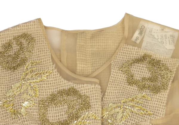 COMME des GARCONS Wool Nylon Embroidery Sheer Dress K-173476_004