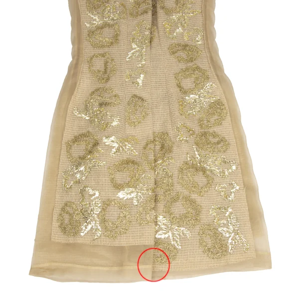 COMME des GARCONS Wool Nylon Embroidery Sheer Dress K-173476_006
