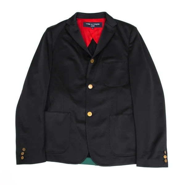 COMME des GARCONS HOMME Metal Button Poly Stitch Jacket Black L K-173477_001